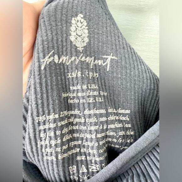 Free people movement happiness runs square neck one piece jumpsuit ribbed gym XS - Picture 5 of 10